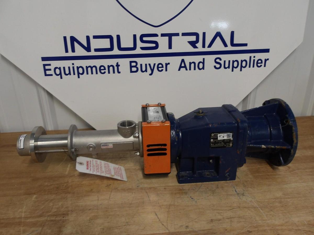 Used SEEPEX 1" X 3/4" CAVITY PUMP MD006-12 W/ GEAR REDUCER, RATIO 9.95:1, #51257G NEW