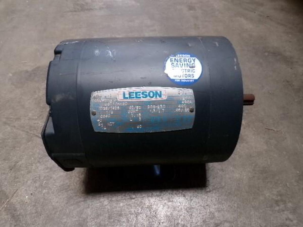 Used LEESON 1/3 HP MOTOR, FR C56C, 1725 RPM, 208-230/460, #416220L NEW