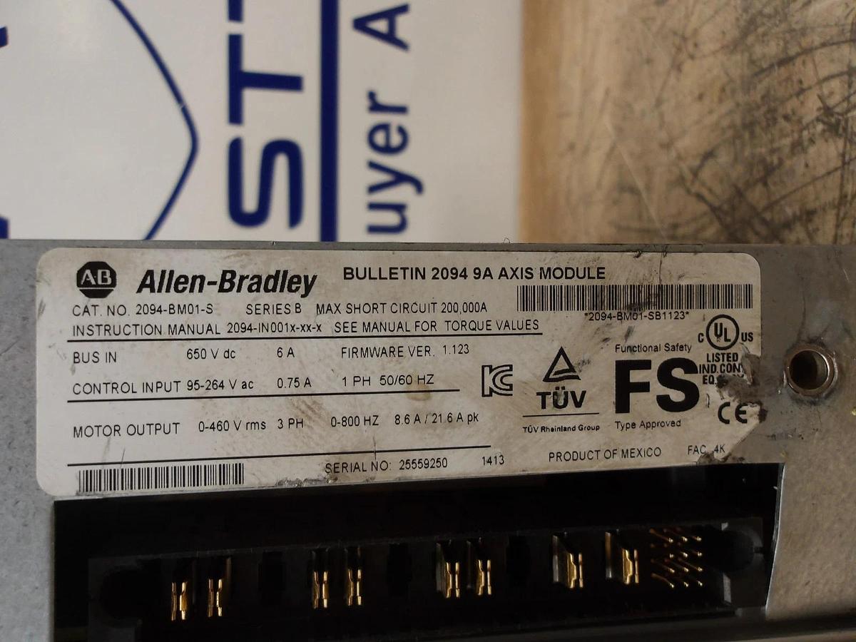 Used ALLEN BRADLEY 2094-BM01-S KINETIX 6000 AXIS, #430125G PARTS ONLY