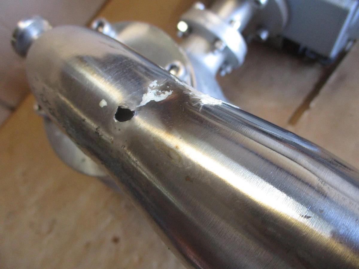 Used HYGIENIC PIGGABLE 3-WAY STAINLESS 1-1/2" DIVERTER VALVE W/ ACTUATOR, #971034J