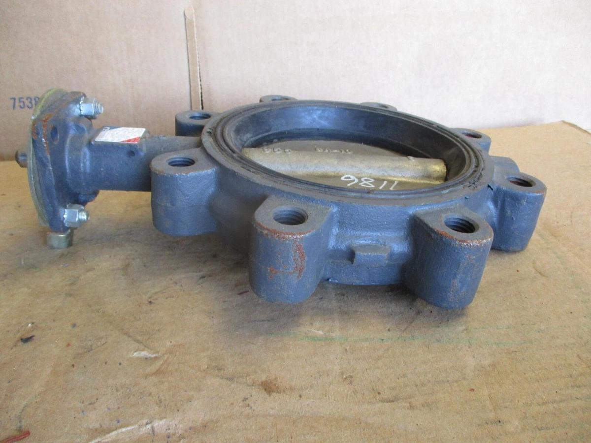 Used NIBCO 6" BUTTERFLY VALVE (NO HANDLE) #4221230J NEW