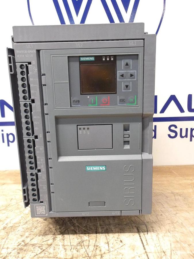 Used SIEMENS 3RW5536-6HA14 SOFT STARTER 200-480 V, #6301103G PARTS ONLY