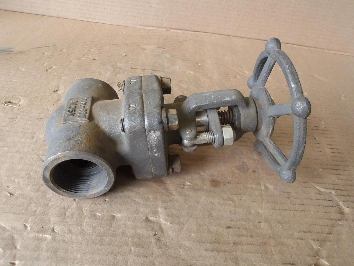 Used POWELL 1-1/2" STEEL GATE VALVE, #722143G NEW