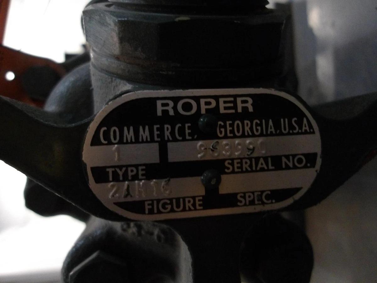 Used ROPER 1-1/2" PUMP W/ 5HP MOTOR, #11111125GJW NEW