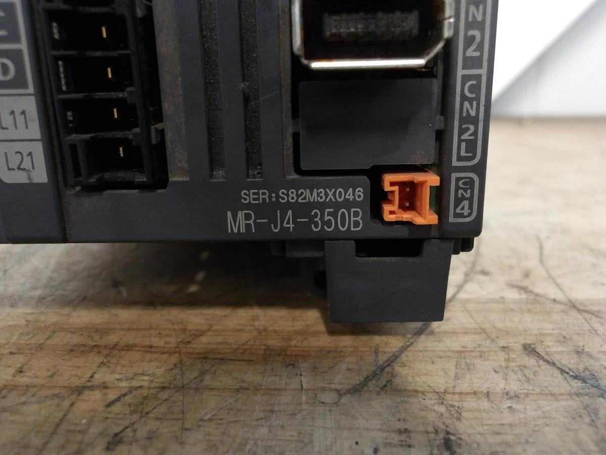 Used MITSUBISHI MR-J4-350B MELSERVO-J4, #661048G PARTS ONLY