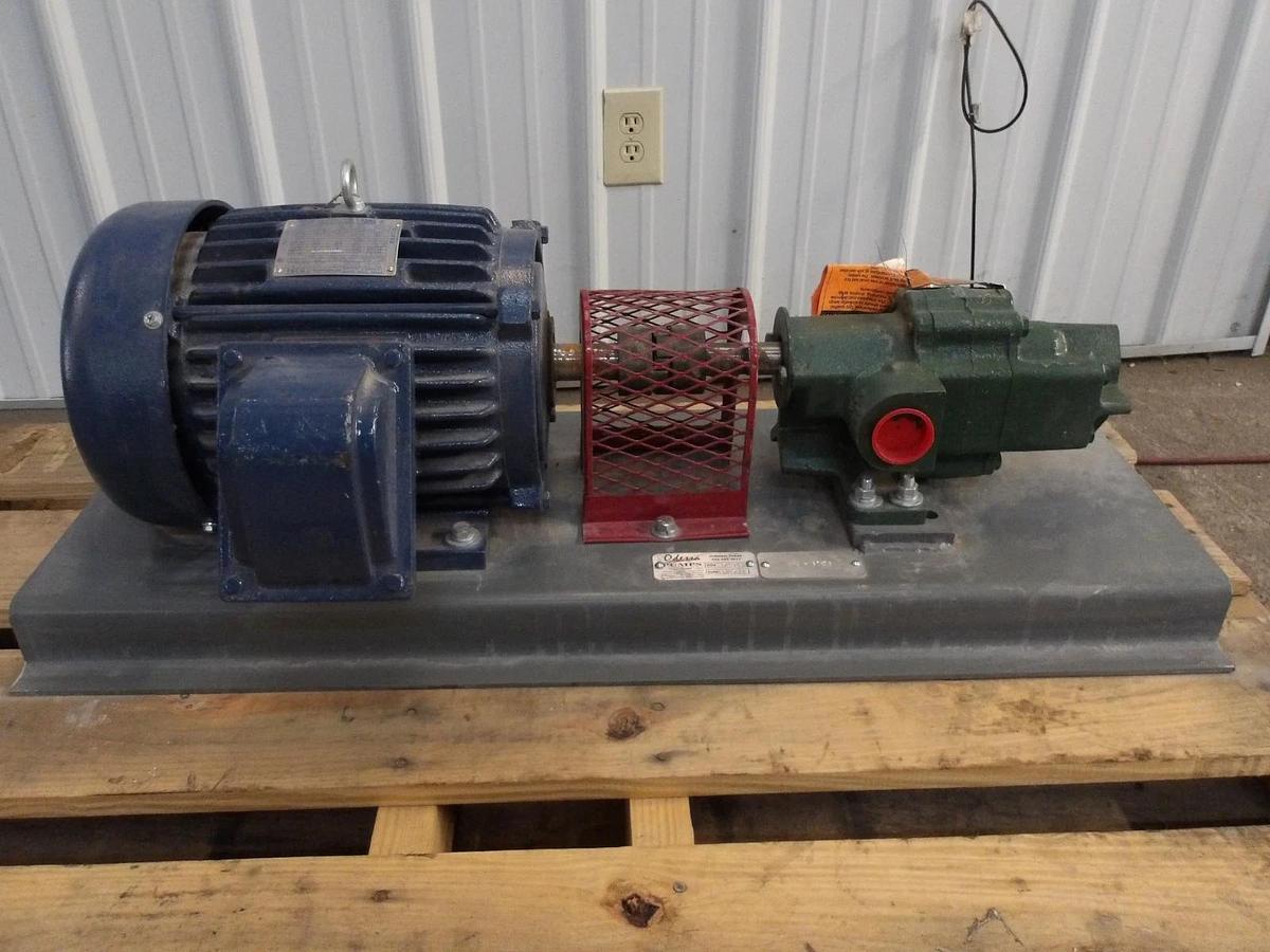 Used ROPER 1-1/2" PUMP W/ 5 HP MOTOR, #11111140GJW NEW