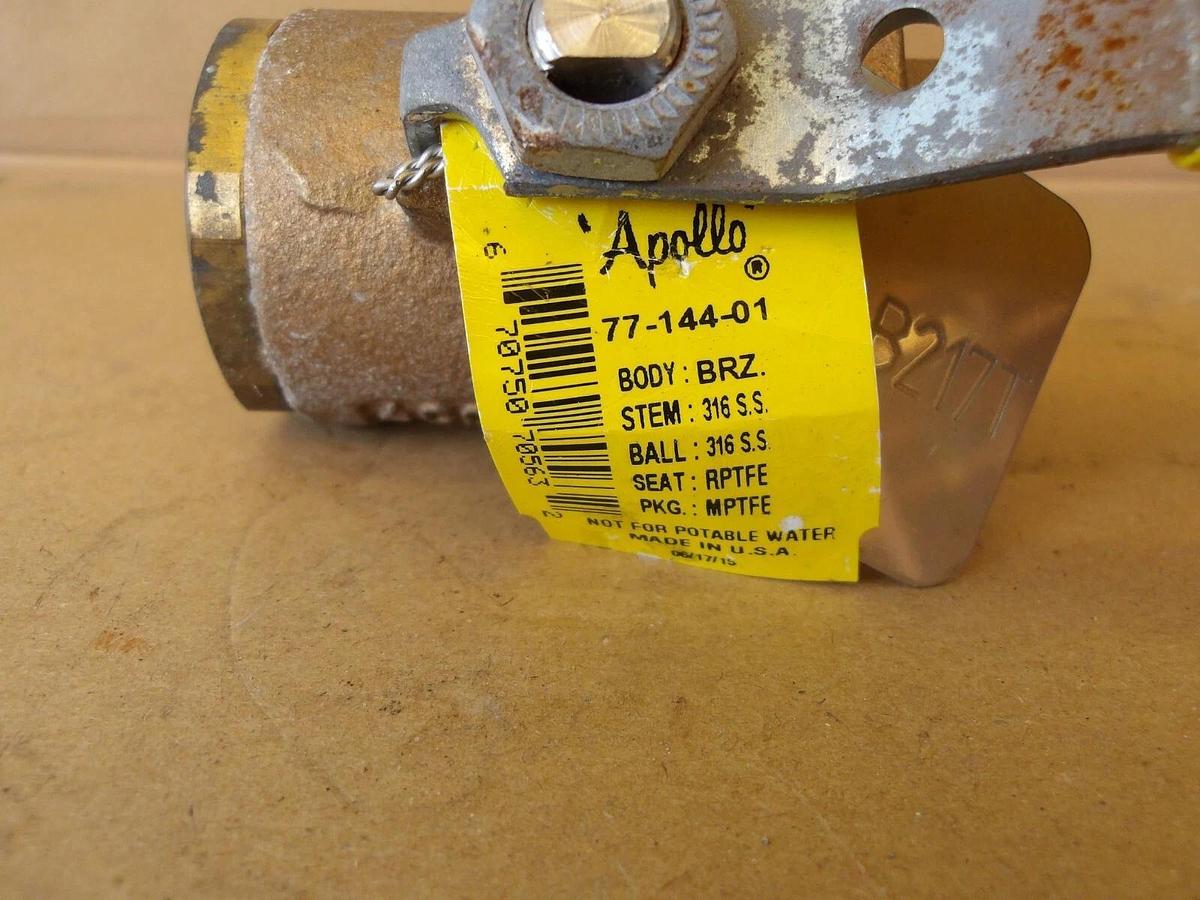 Used APOLLO 3/4" BRASS BALL VALVE, #610300G NEW
