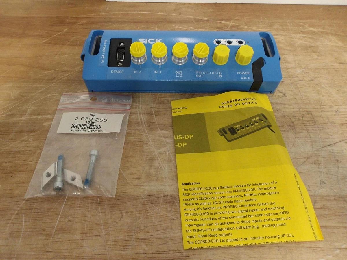 Used SICK CDF600-0100/1041251 MODULAR CONNECTION MODULE, #319750G NEW