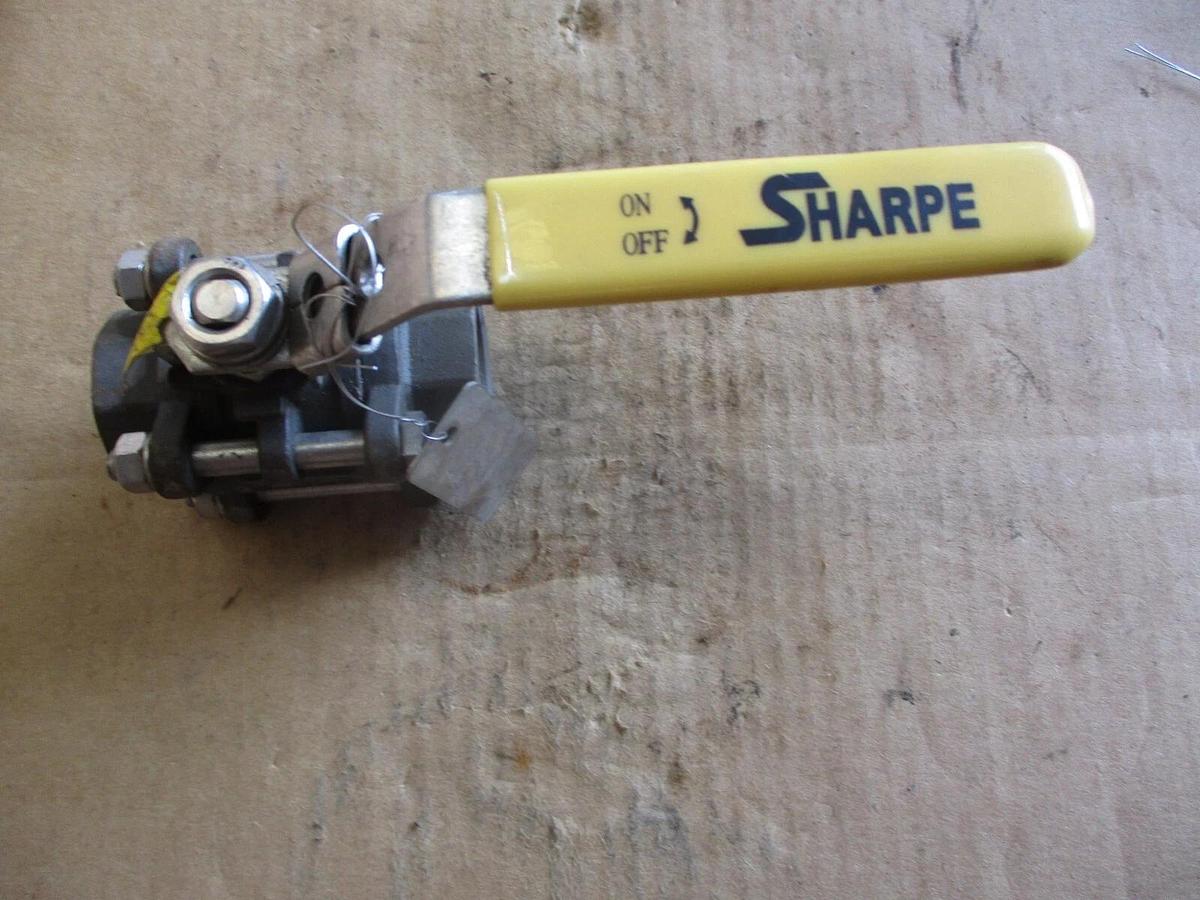 Used SHARPE 1" STEEL BALL VALVE 1000WOG, #416126J NEW