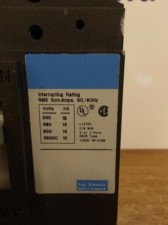FUJI 50 AMP BREAKER 600 VAC - 250 VDC, #2251140G NIB