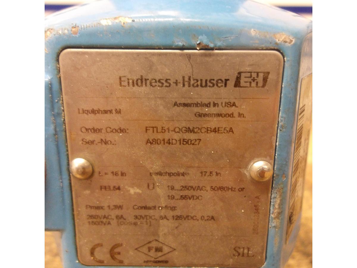 Used ENDRESS HAUSER FTL51 VIBRATING LEVEL TRANSMITTER
