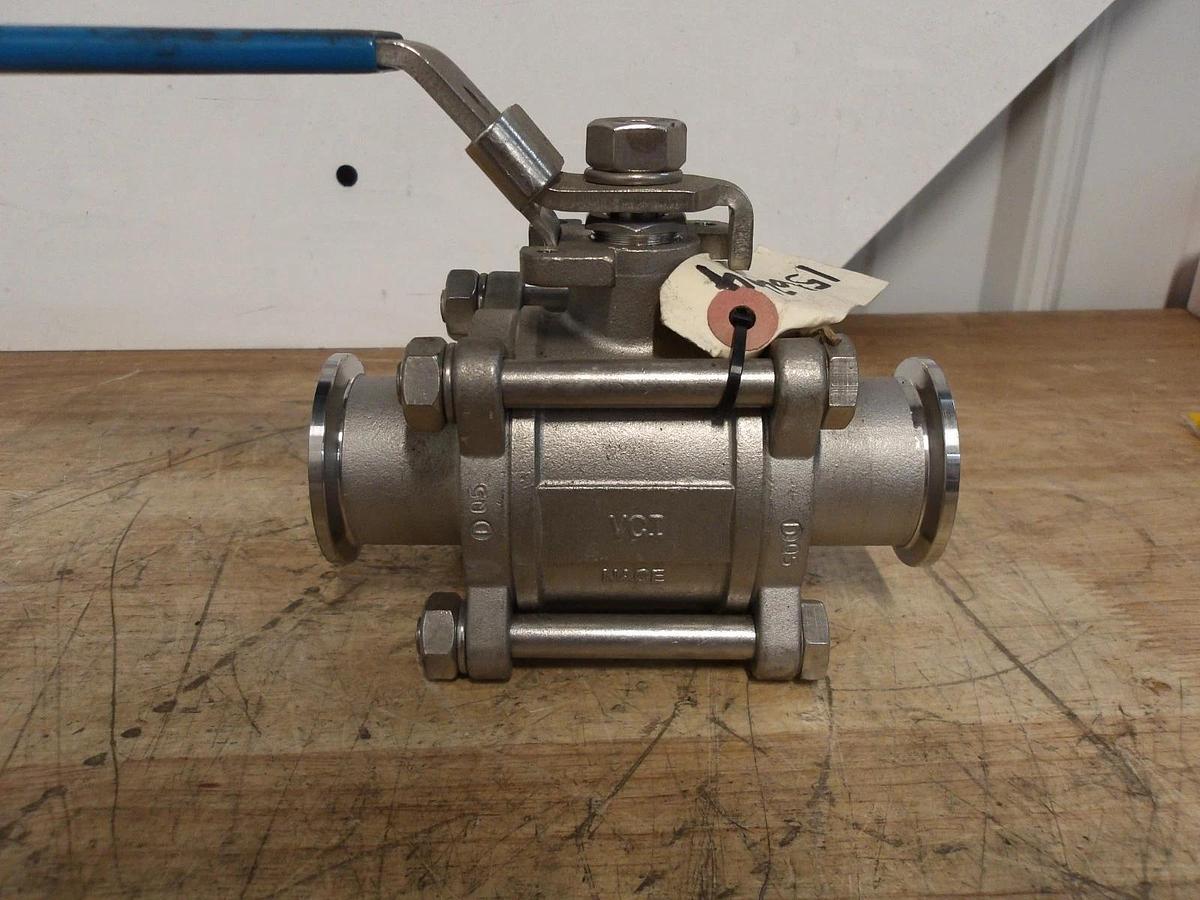 Used VCI S/S 1-1/2" BALL VALVE, FULL PORT, #85950G NEW