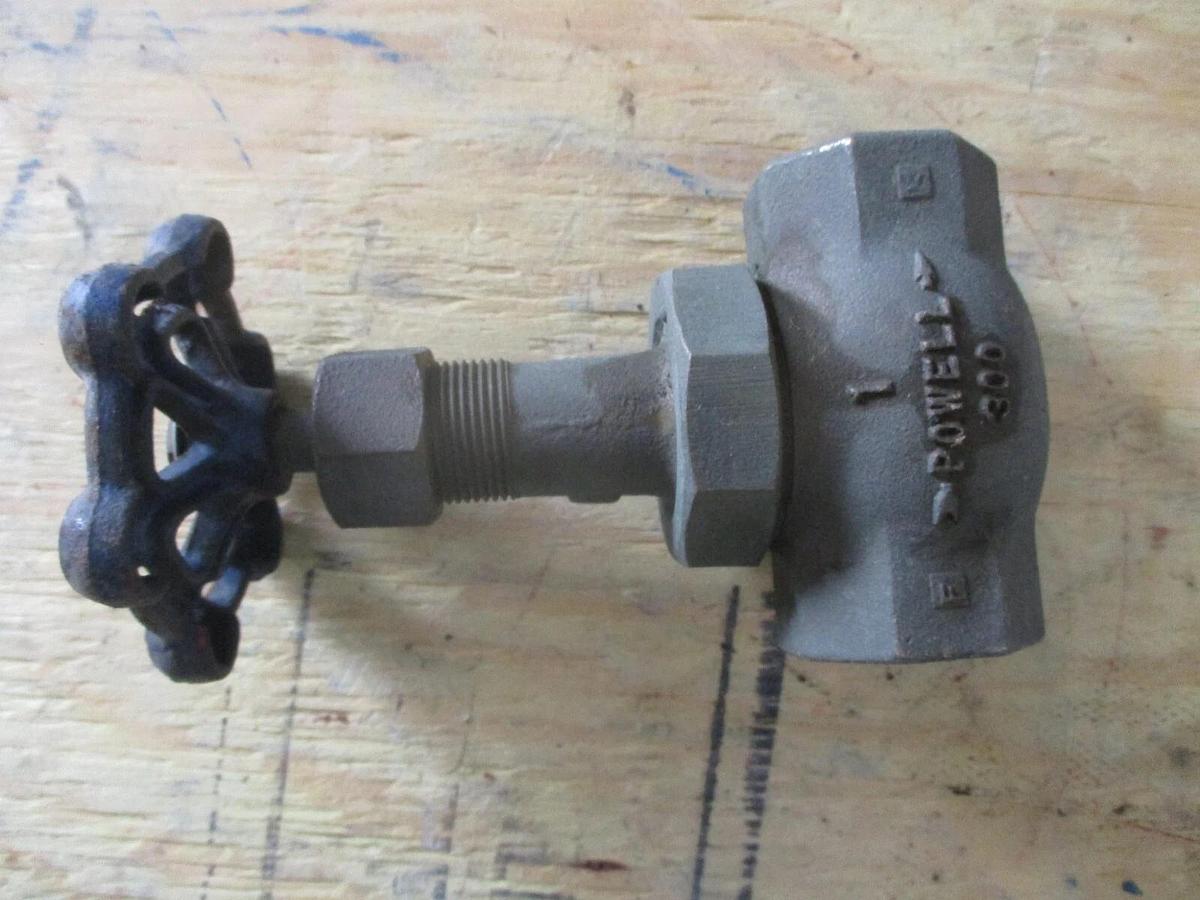 Used POWELL BRONZE 1" GLOBE VALVE, #117225J NEW
