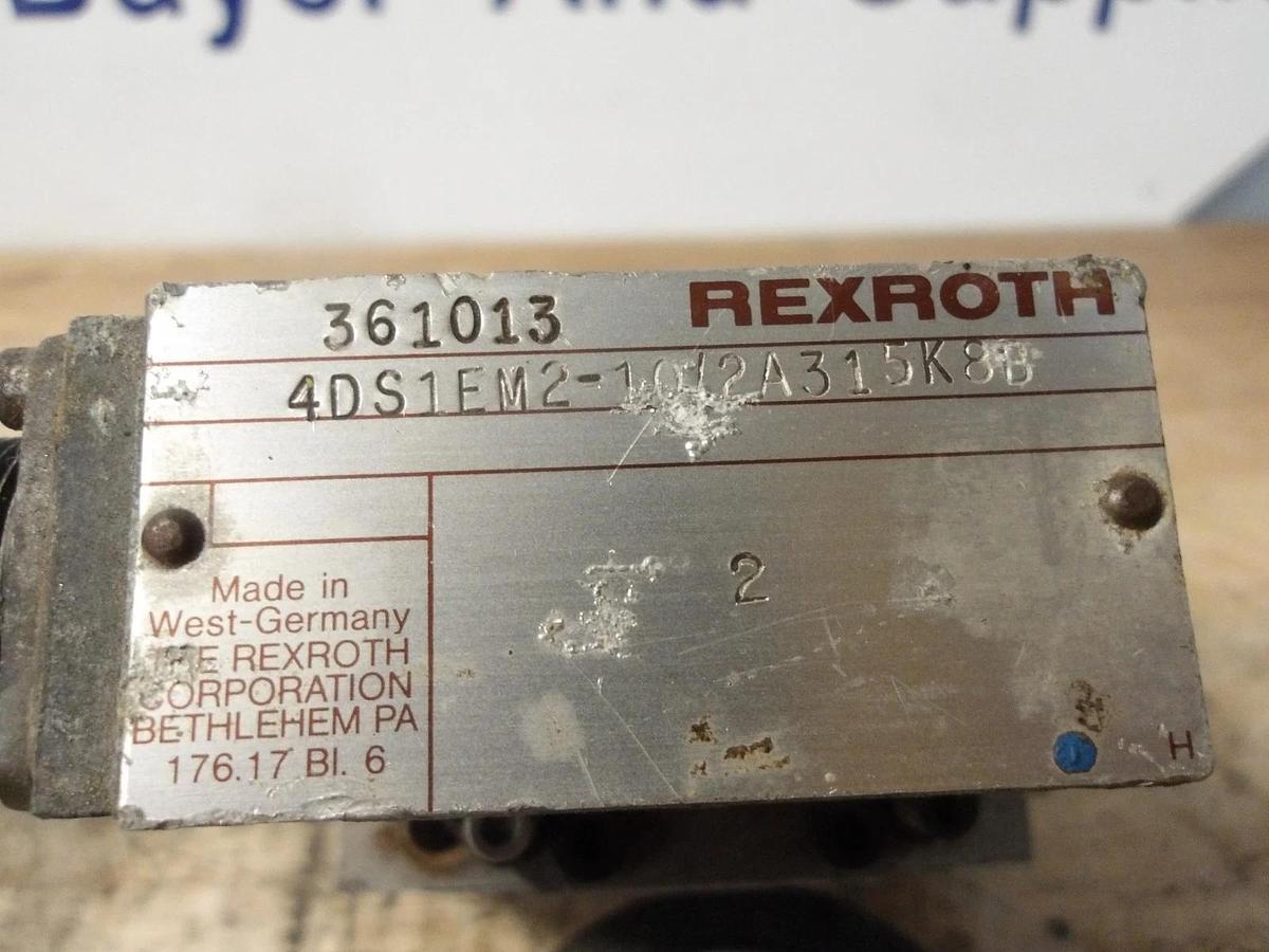 Used REXROTH 4DS1EM2-10/2A315K88 SERVO VALVE, #8141143G USED