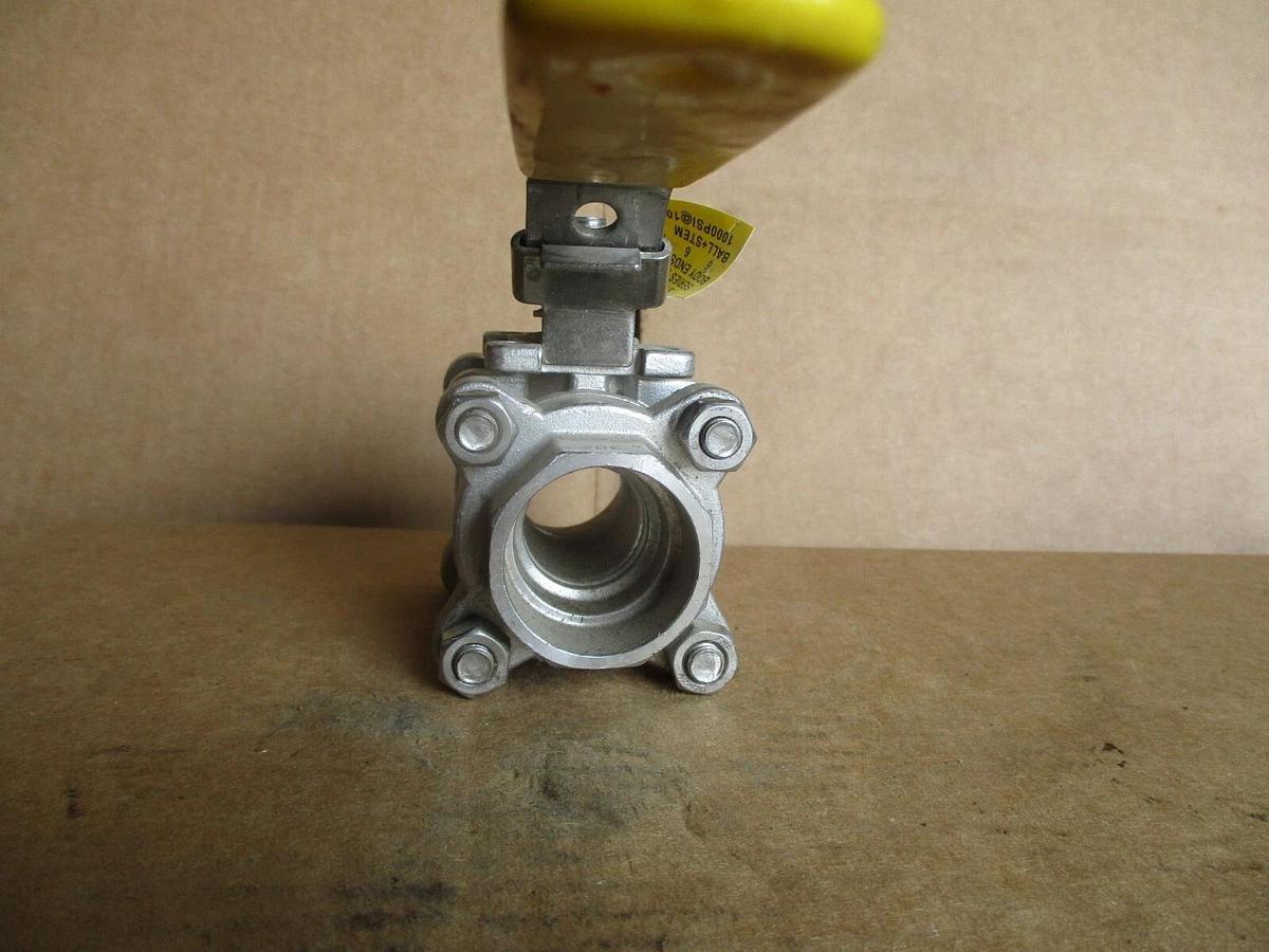 Used SHARPE 1" STAINLESS BALL VALVE(SOCKET WELD), #4161113J NEW