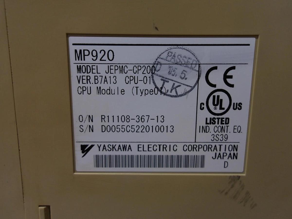 Used YASKAWA MP920 CPU MODULE JEPMC-CP200, #1229900G USED