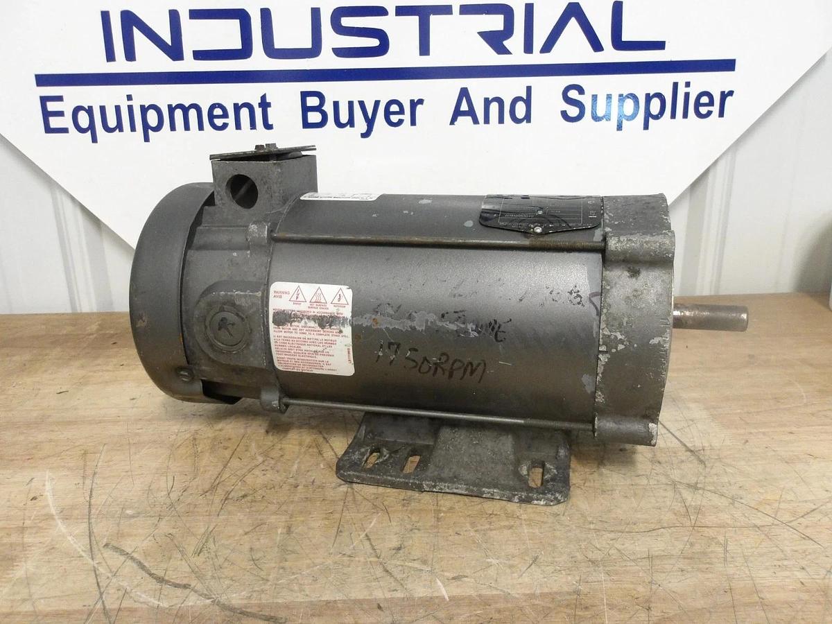 Used BALDOR RELIANCE 1 HP MOTOR, FR 56C, RPM 1750, 180 VDC, #1091015G USED