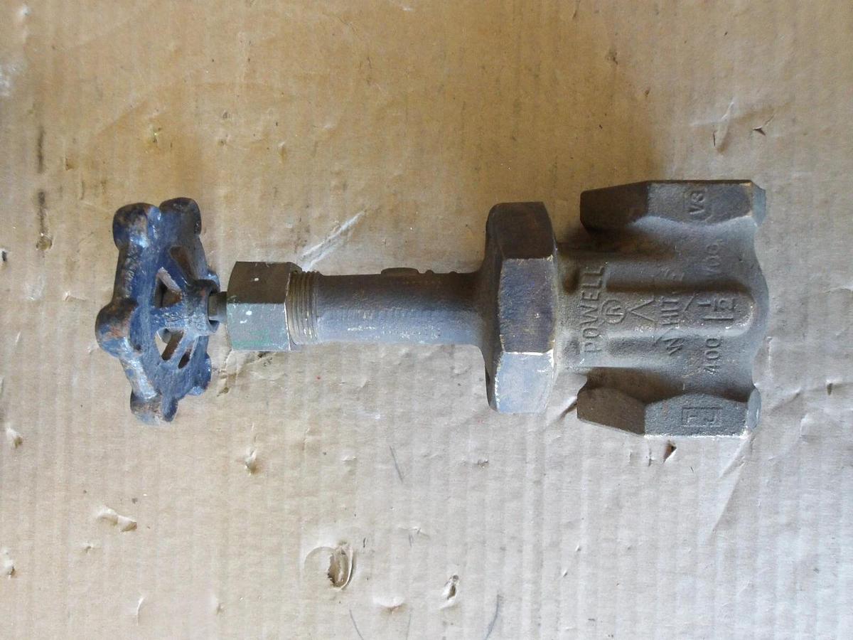 Used POWELL 1-1/2" BRASS GATE VALVE 375 (LOT OF 3) #710915G NEW