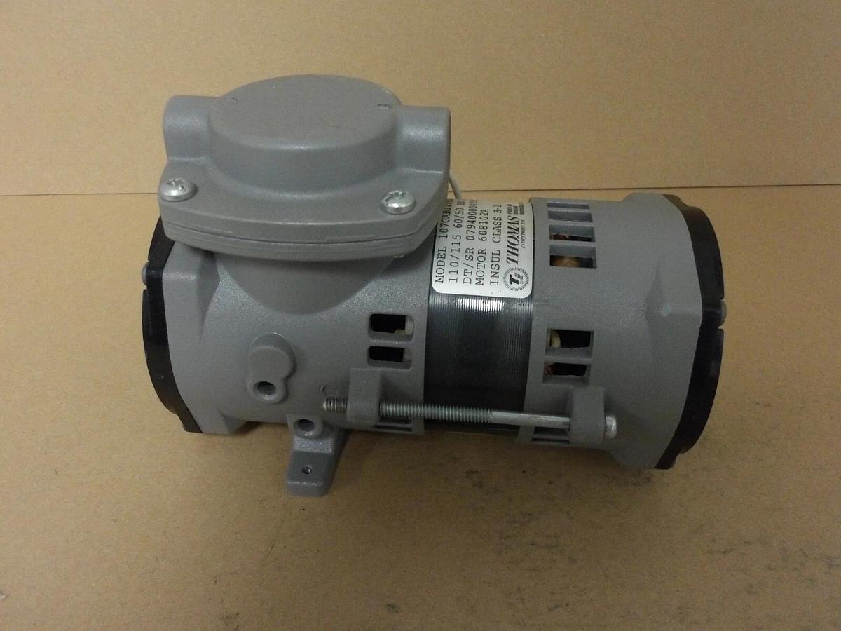 Used THOMAS POWER AIR 107CAB11TFEL OIL-LESS AIR COMPRESSORE, #412310G NEW