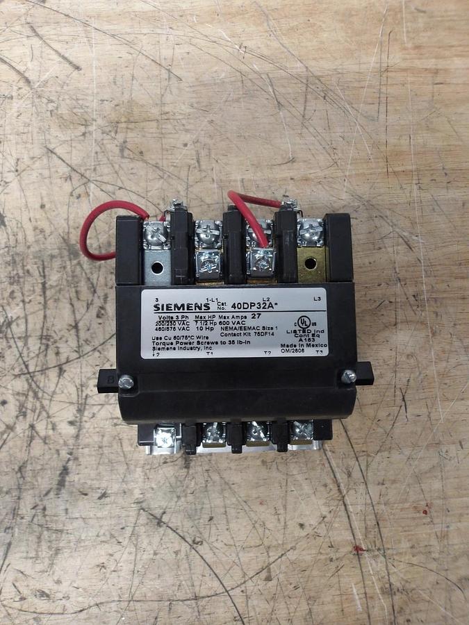 SIEMENS SIZE 1 CONTACTOR 40DP32AJ, 200-230 V, #5121207G NIB