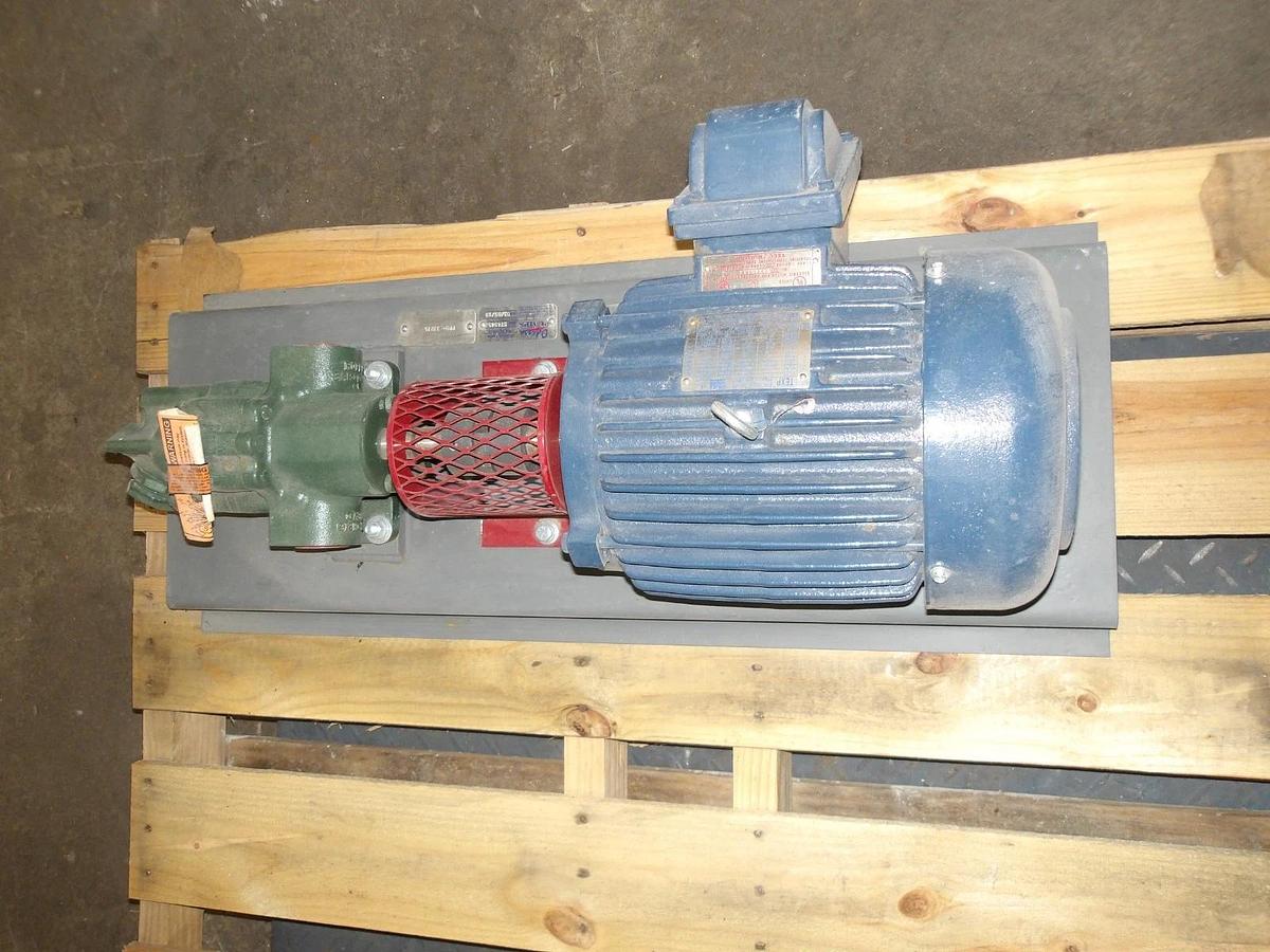 Used ROPER 1-1/2" PUMP W/ 5 HP MOTOR, #11111058GJW NEW