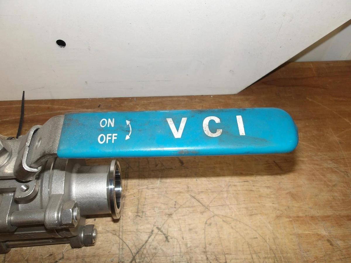 Used VCI S/S 1-1/2" BALL VALVE, FULL PORT, #85950G NEW