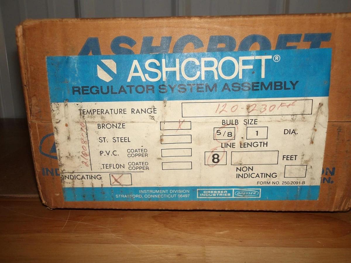 DRESSER ASHCROFT 2100 TEMP REGULATOR 3/4", #115210G NIB