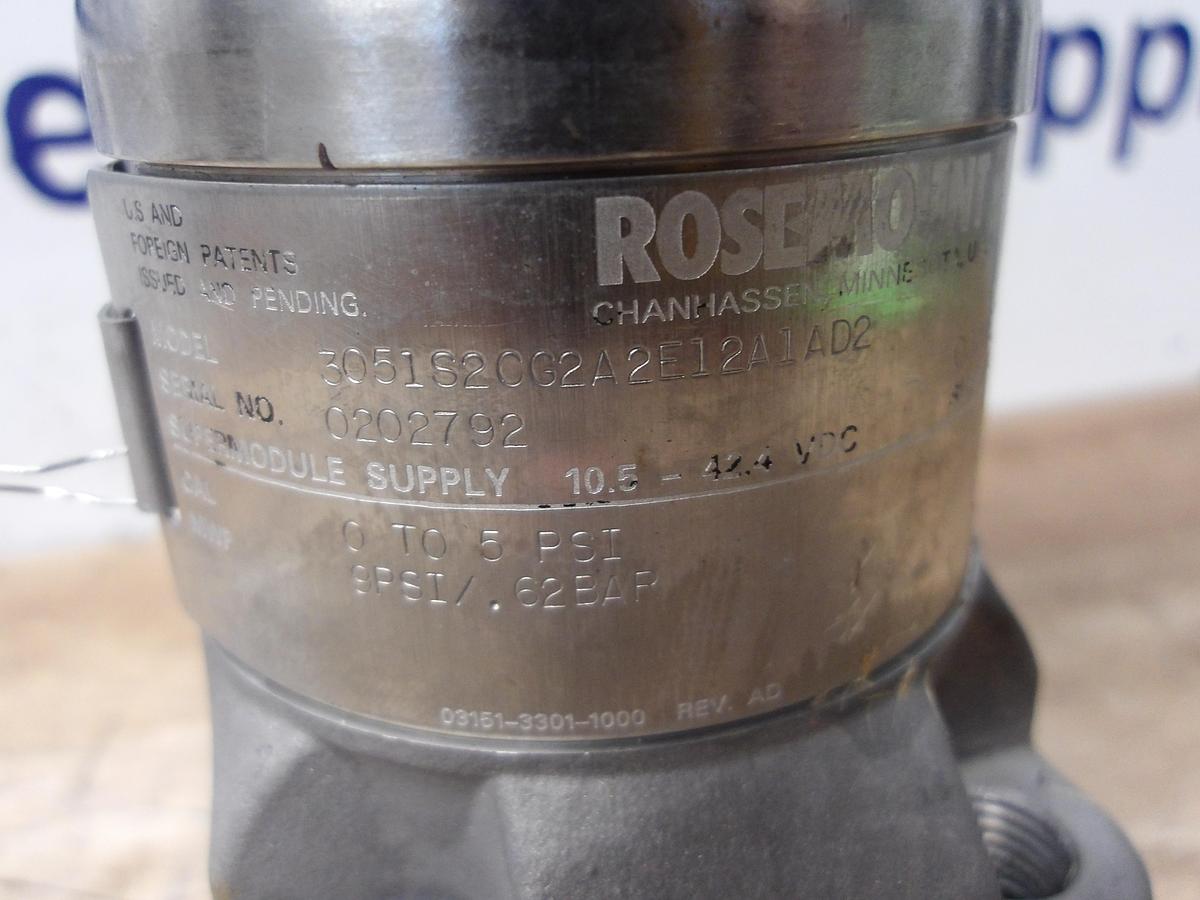 Used ROSEMOUNT 3051 PRESSURE TRANSMITTER