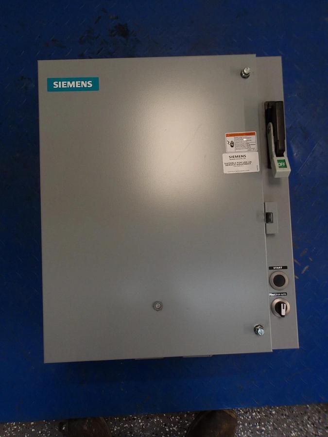 Used SIEMENS 87DUD6FC PUMP PANEL & SIZE 1 STARTER, #211903G NEW