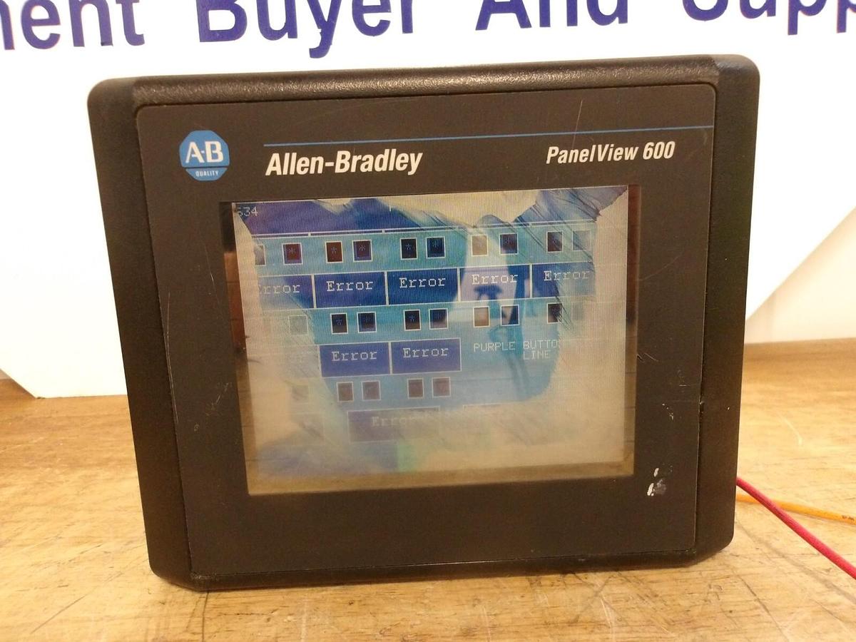 Used ALLEN BRADLEY PANELVIEW 600 TOUCH SCREEN 2711-T6C15L1, #64220G USED