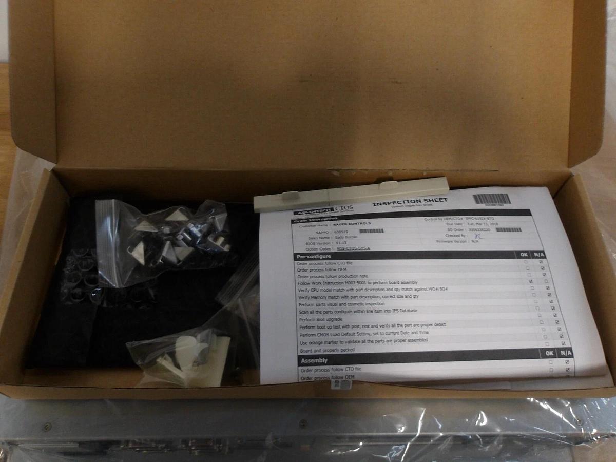 ADVANTECH 1PPC-6192A INDUSTRIAL COMPUTER, #4171108G NIB