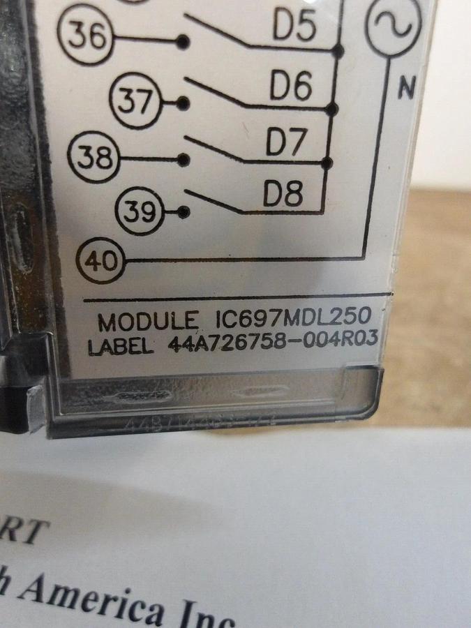 Used GE FANUC 1C697MDL250 DISCRETE INPUT MODULE, #220955G REMANUFACTURED