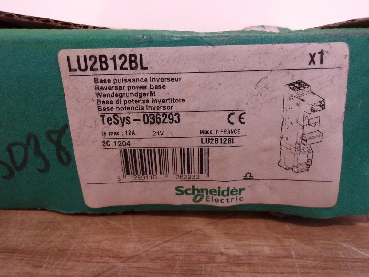 SCHNEIDER LU2B12BL REVERSING POWER BASE 12 A, 24 V, #226927G NIB