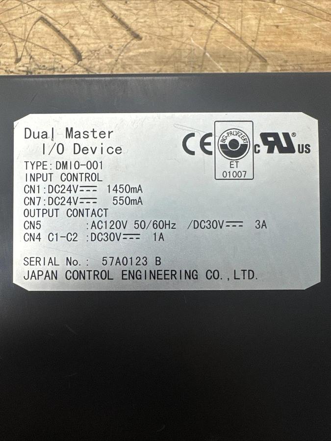 Used JCE DUAL MASTER I/O Device DMIO-001, Nice Used Takeout! #1217540P