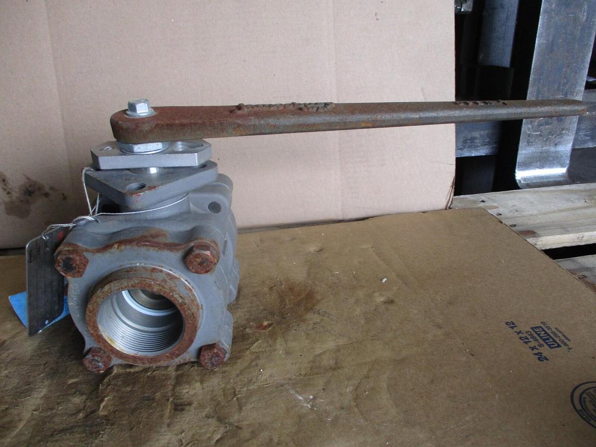 Used JAMESBURY 2" STEEL BALL VALVE, #68955J NEW (WEATHERED)