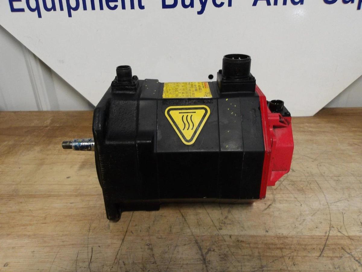 Used FANUC A06B-0235-B605 AC SERVO MOTOR, 4000 RPM, #6171016G REMANUFACTURED
