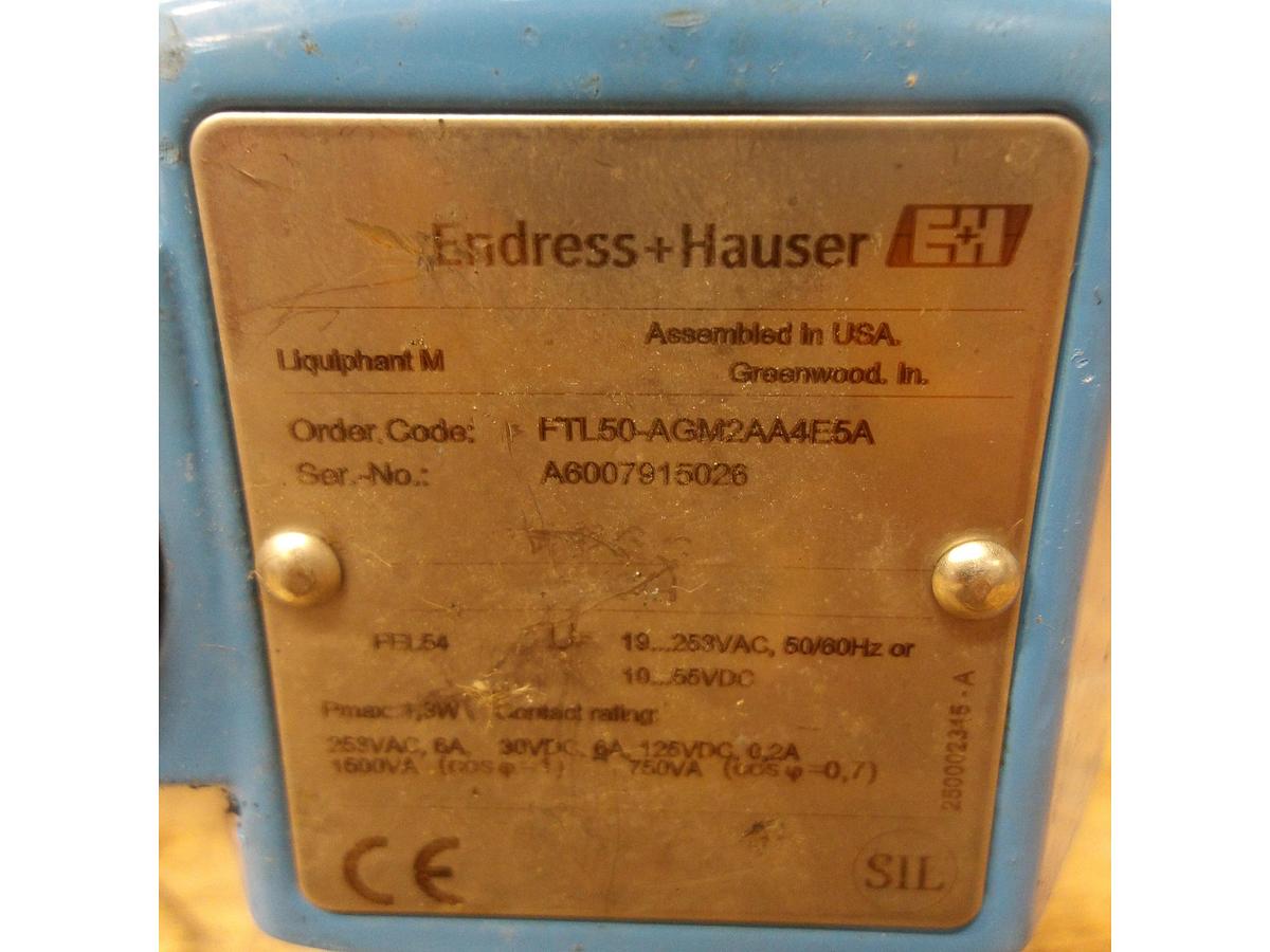 Used ENDRESS HAUSER FTL50-AGM2AA4E5A LEVEL TRANSMITTER