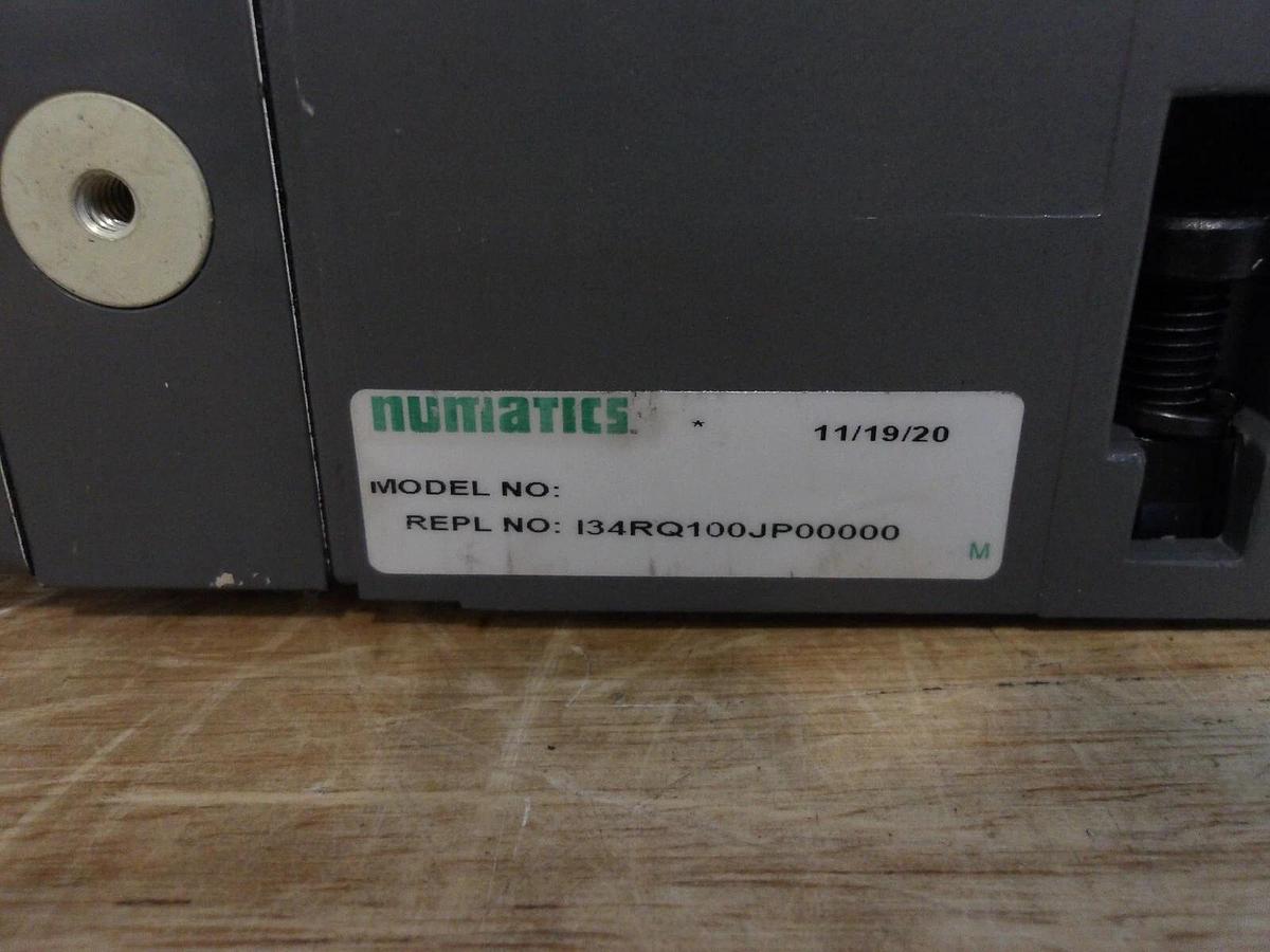 Used NUMATICS 134RQ100JP00000 PNEUMATIC VALVE, #371115G NEW