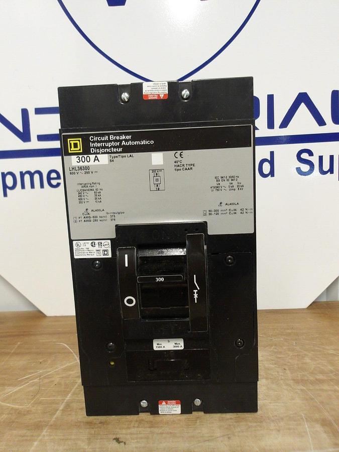 SQUARE D LHL36300 300 AMP BREAKER 600-250 V, #226910G NIB