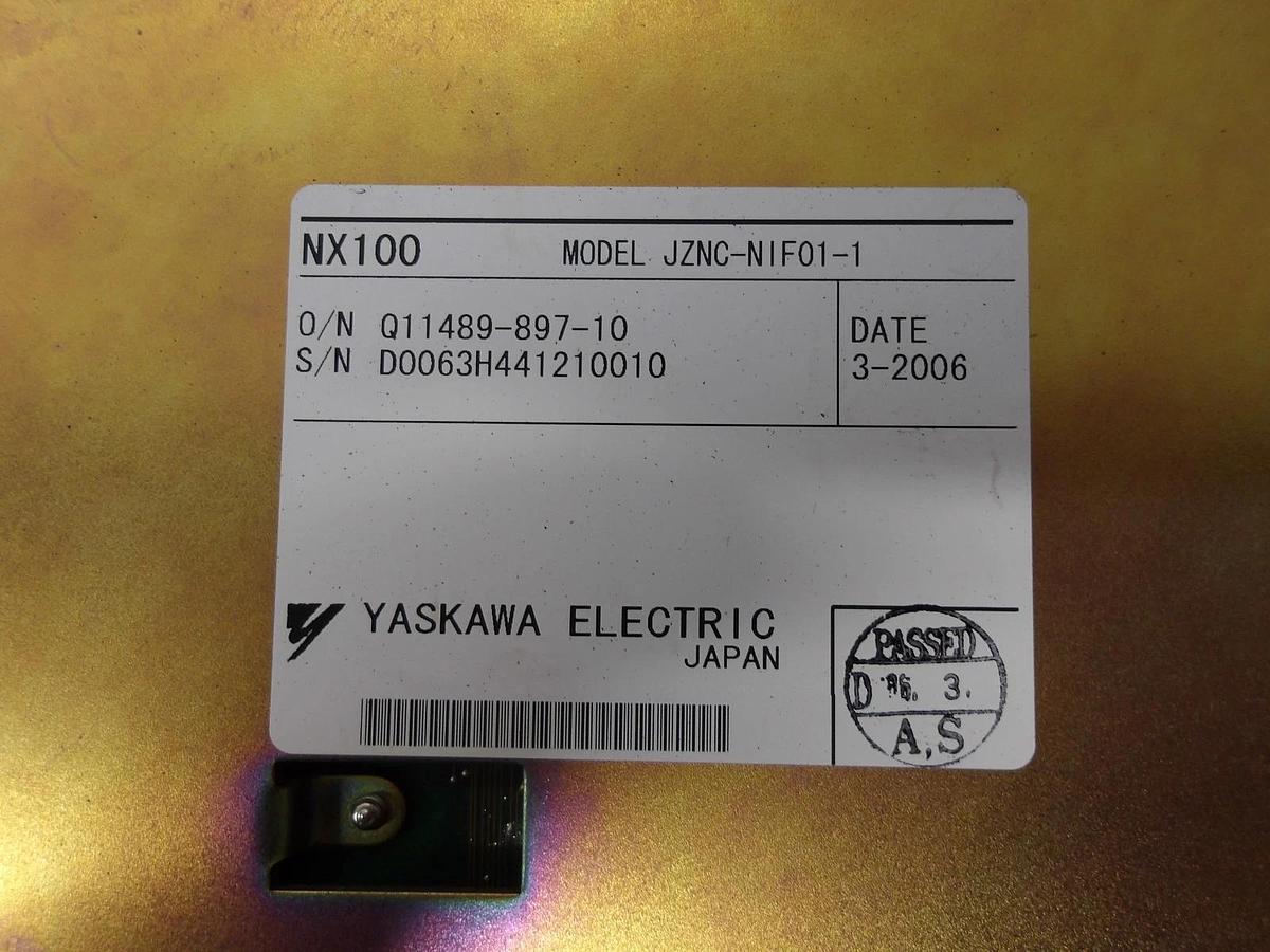 Used YASKAWA NX100 ROBOT CONTROL MODULE JZNC-N1F01-1, #1161213G USED
