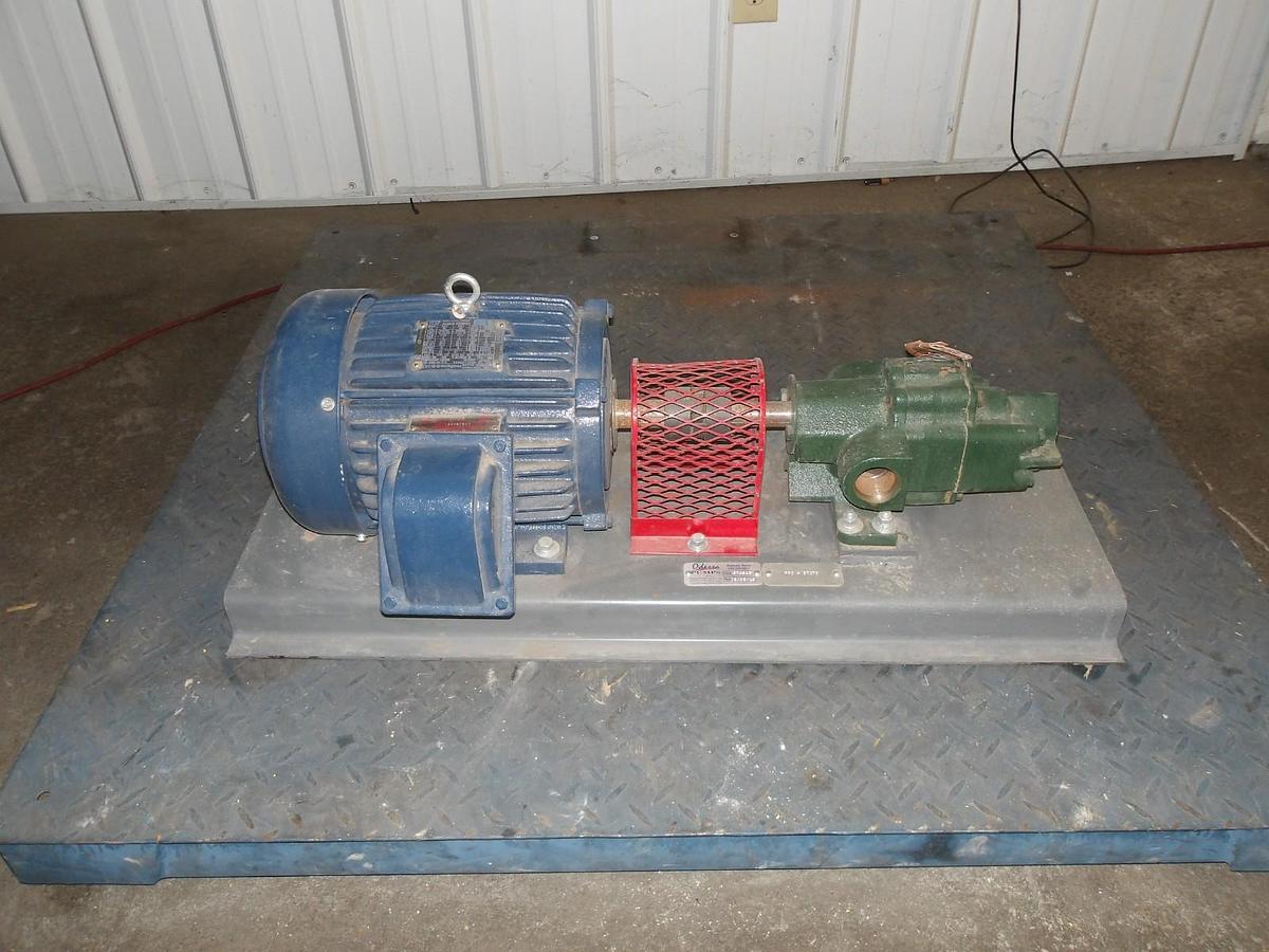 Used ROPER 1-1/2" PUMP W/ 5 HP MOTOR, 1-AM16, #11101125GJW NEW