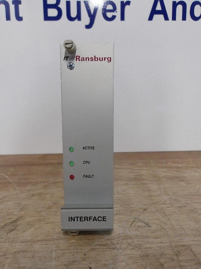 Used ITW RANSBURG DYNAFLOW 77377-22 INTERFACE MODULE, #3201148G NEW