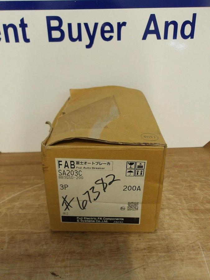 FUJI 200 AMP AUTO BREAKER SA203C, 250 V, #225940G NIB