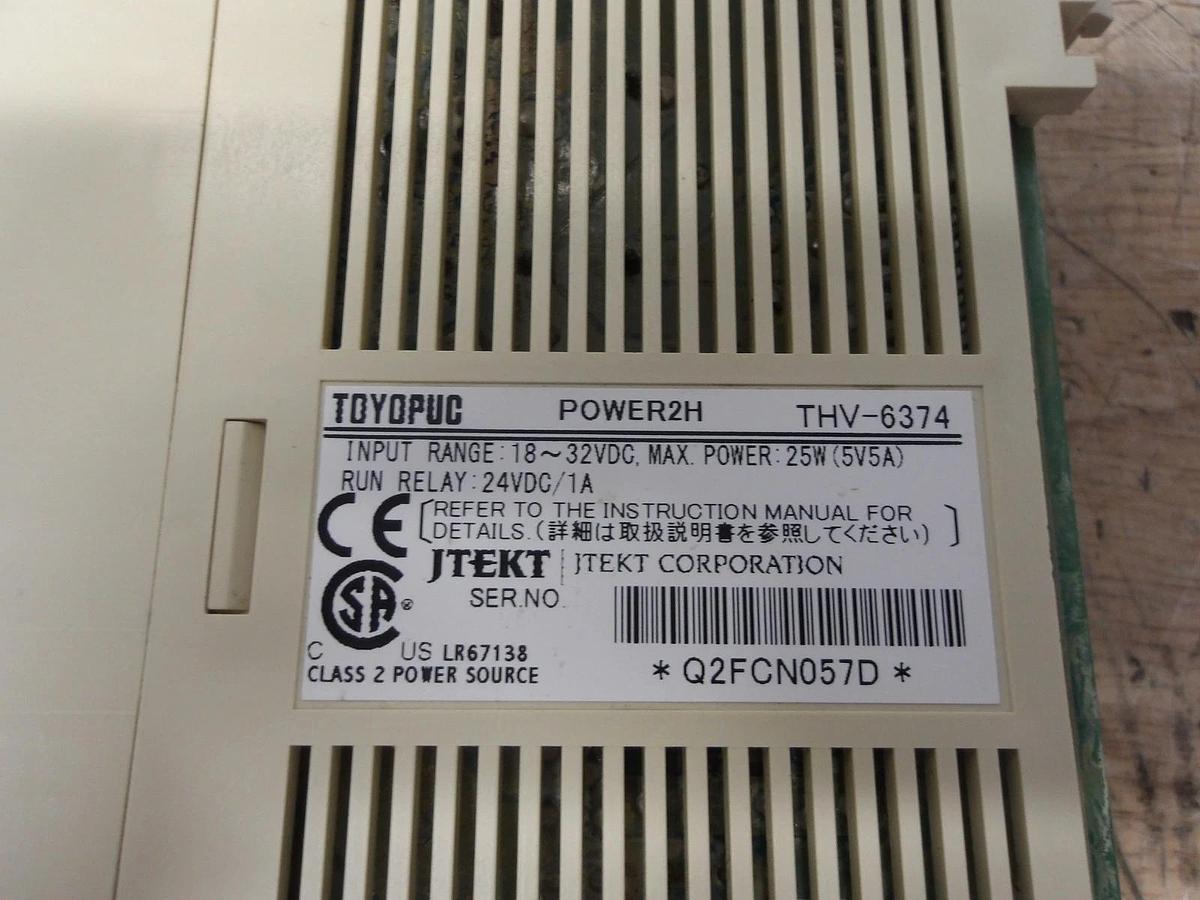 Used TOYOPUC THV-6374 POWER 2H POWER SUPPLY, #54810G USED