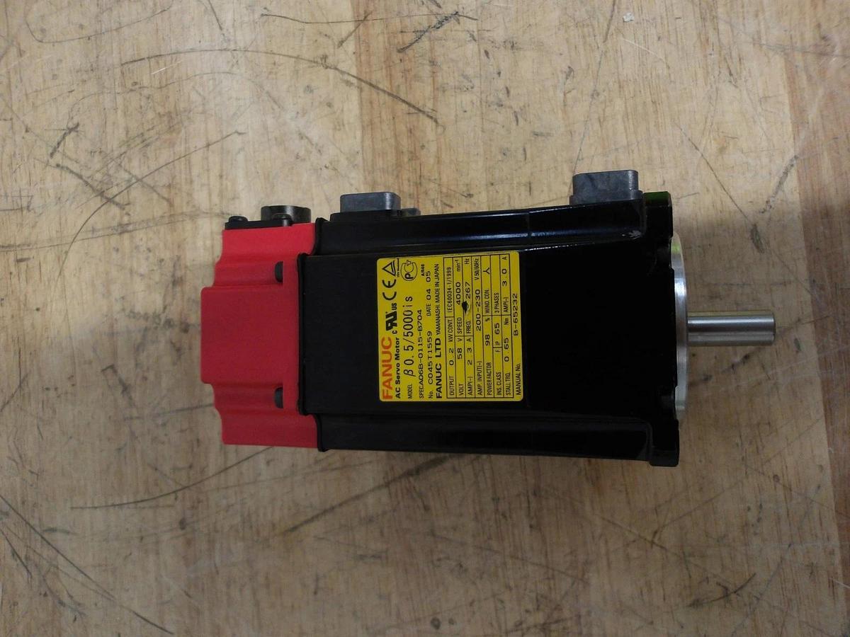 Used FANUC A06B-0115-B704 AC SERVO MOTOR, 4000 RPM, #616248G USED
