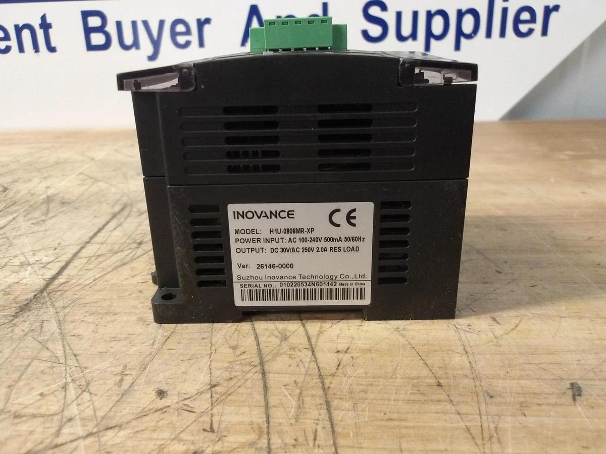 Used INOVANCE H1U-0806MR-XP PLC CONTROLLER, 100-240 V, #331257G USED