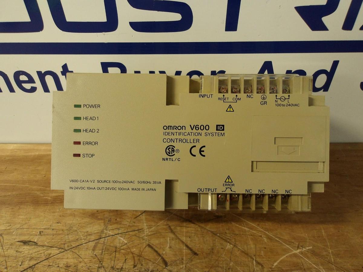 Used OMRON V600-CA1A-V2 IDENTIFICATION SYSTEM CONTROLLER, #12191145G USED