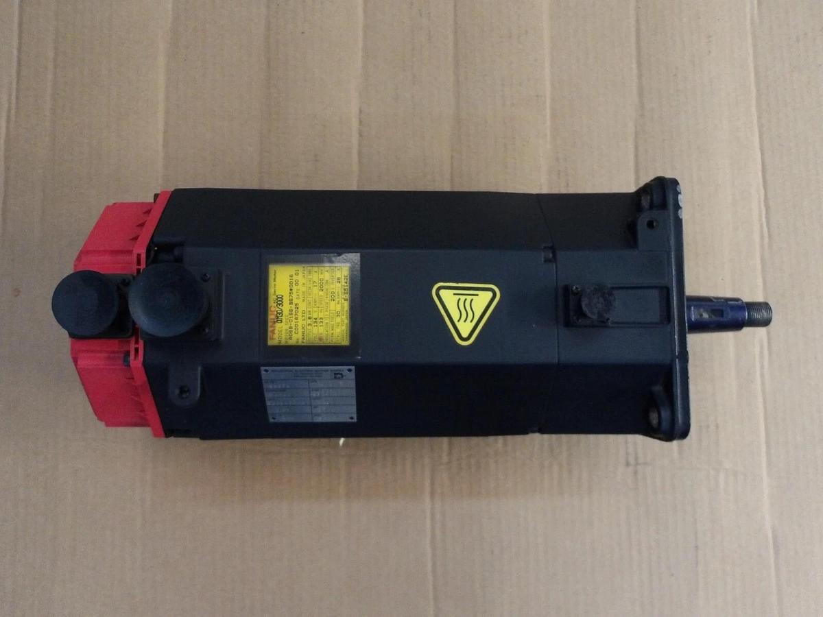 Used FANUC A06B-0166-B675 0016 AC SERVO MOTOR, 2000 RPM, #528243G REMANUFACTURED