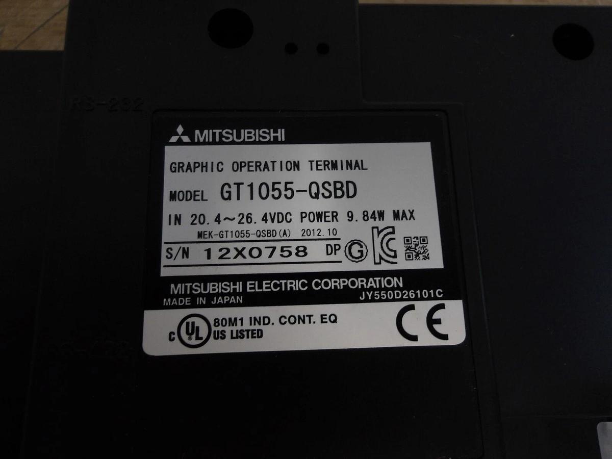 Used MITSUBISHI GT1055-QSBD GRAPHIC OPERATION TERMINAL 24 V, #4221030G NEW