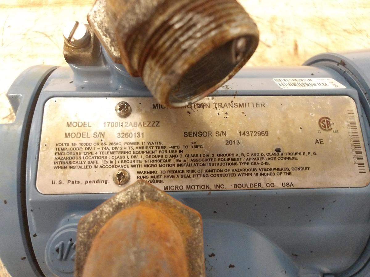 Used MICROMOTION 1/2" MASS FLOW TUBE